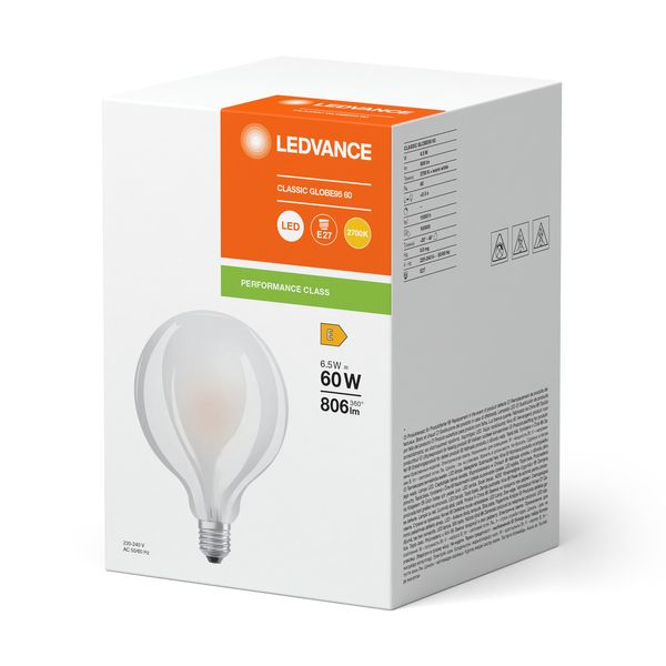 LED CLASSIC GLOBE P 6.5W 827 Frosted E27 image 7