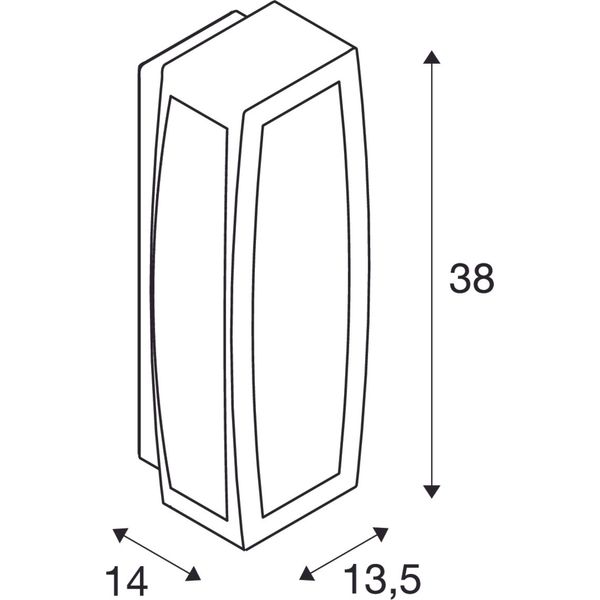 MERIDIAN BOX wall lamp, E27, max. 20W, sensor, anthracite image 4