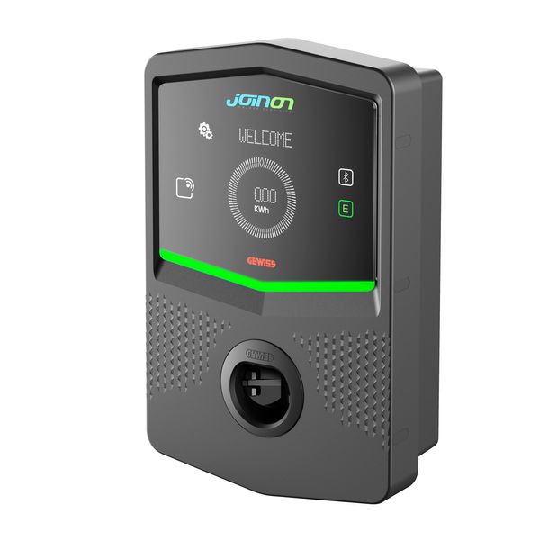 I-CON PREMIUM WALL BOX - WALL-MOUNTING CHARGING STATION - AUTOSTART DLM + BLUETOOTH + BACK-LIGHT - TYPE 2 VANDAL PROOF WITH SHUTTER - 7.4 KW - IP55 image 1