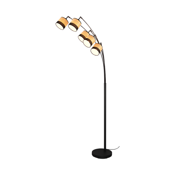 Bolzano floor lamp 5-pc E14 matt black image 1