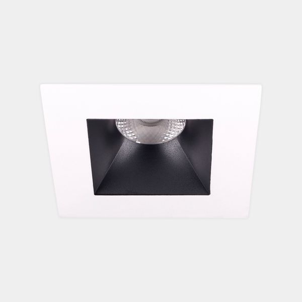 Downlight Play Deco Symmetrical Square Fixed 11.9W LED warm-white 2700K CRI 90 33.8º ON-OFF Black/White IP54 900lm image 1