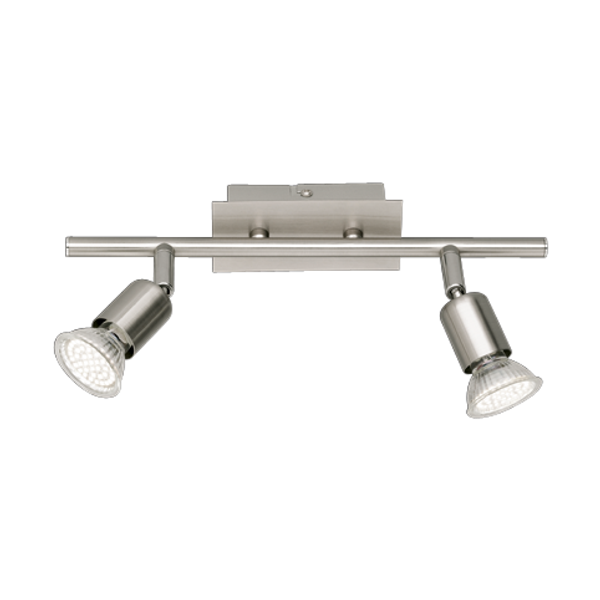 Nimes spotlight 2-pc GU10 brushed steel image 1