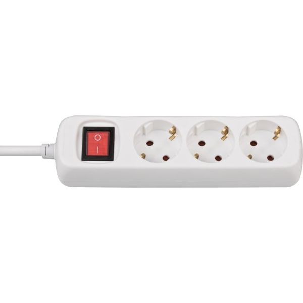 3-fold socket outlet white with switch 1,4 m H05VV-F 3G1,5 image 1