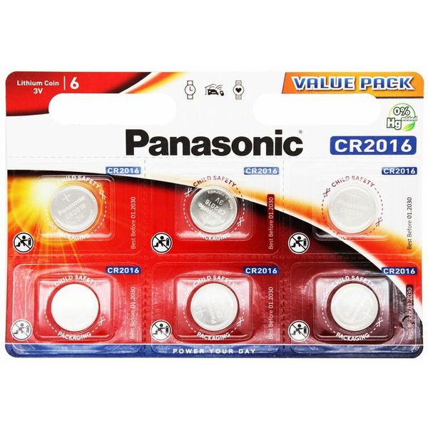 PANASONIC Lithium CR2016 BL6 image 1