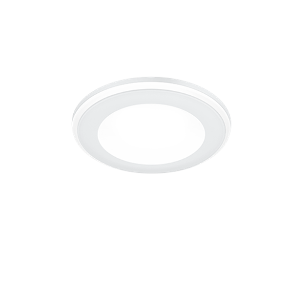 Aura LED recessed spotlight 8,2 cm matt white image 1