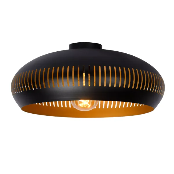 Lucide RAYCO - Flush ceiling light - Ø 45 cm - 1xE27 - Black image 1