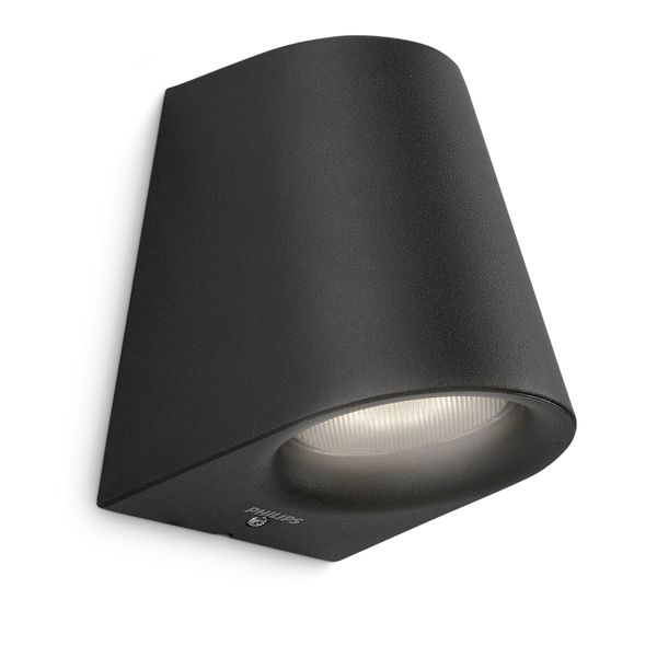 Virga wall lantern black 1x3W SELV image 1