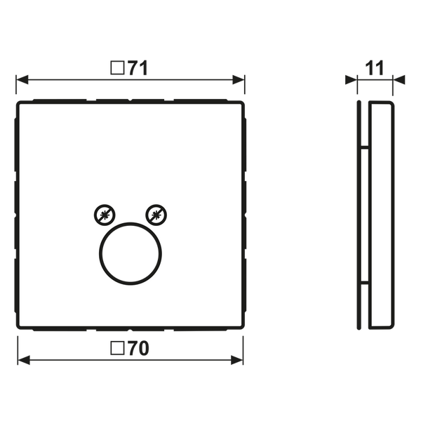 Centre plate for 1 loudsp. or BNC socket AL2962-1 image 2