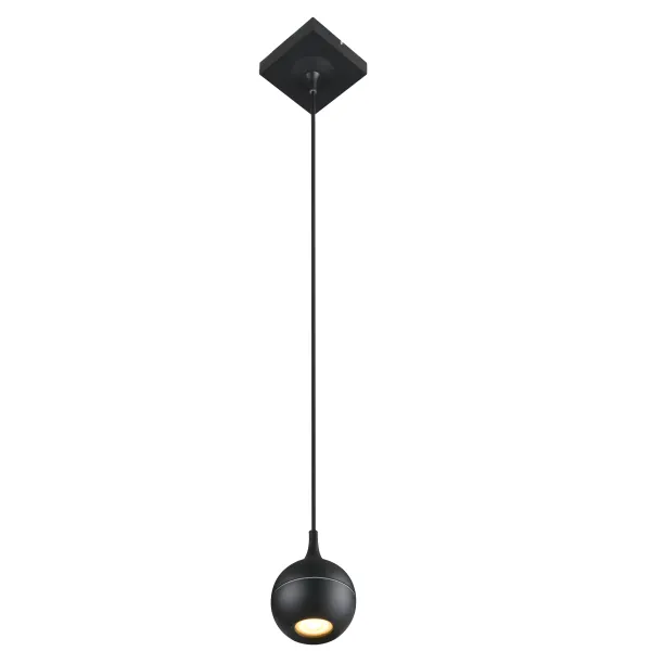 Lucide FAVORI - Pendant light Bathroom - Ø 9 cm - 1xGU10 - IP44 - Black image 1