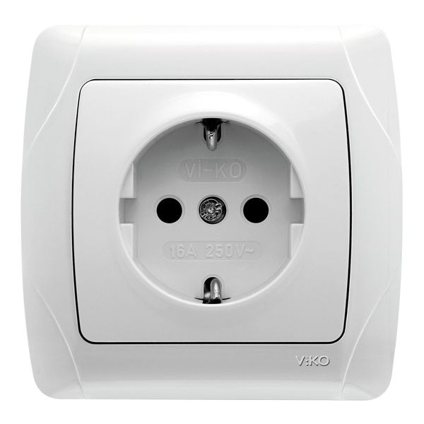 Carmen White Earthed Socket image 1