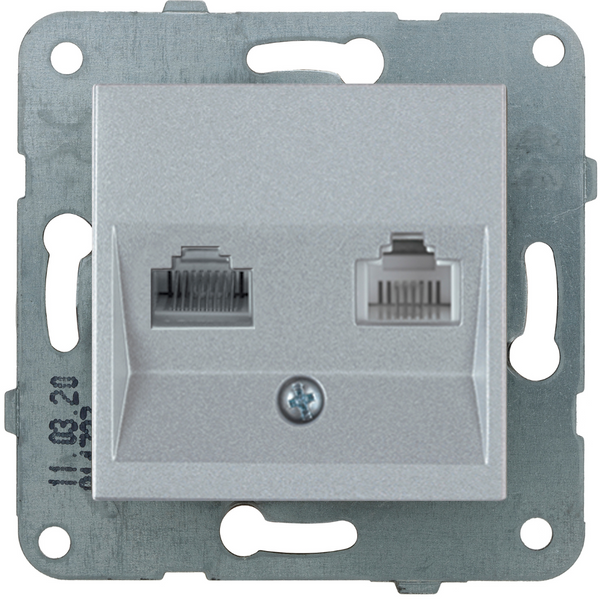 Karre Plus-Arkedia Silver Data+Numerical Phone Socket (CAT6+CAT3) image 1