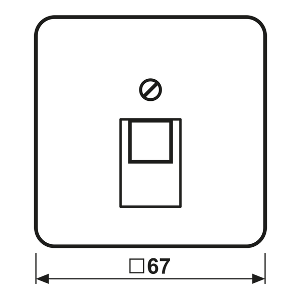 Centre plate for 1-gang modular jack 569-1UA image 3