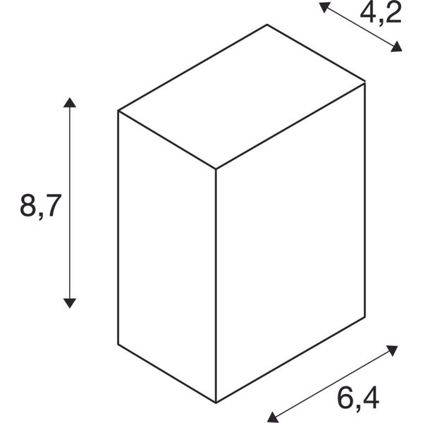 QUAD 1 wall lamp, 1x3W, 3000K, IP44, square, anthracite image 3