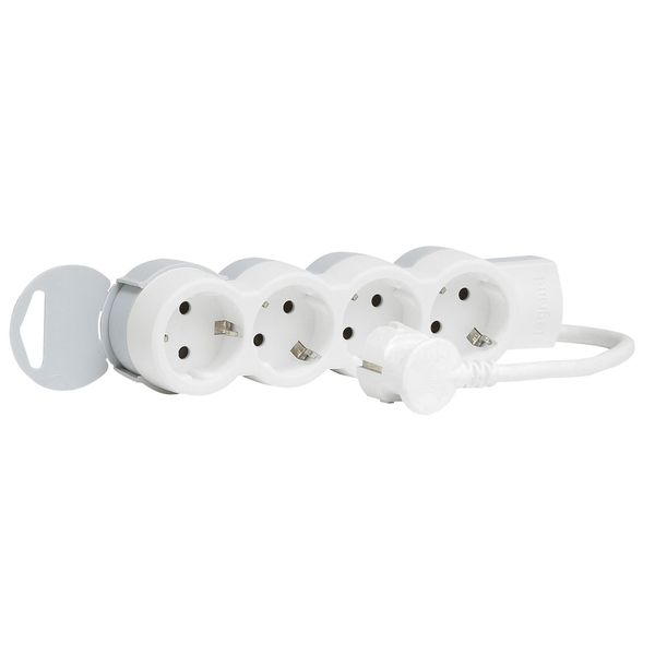 Multi-outlet extension - 4x2P+E - 1.5 m cord image 2