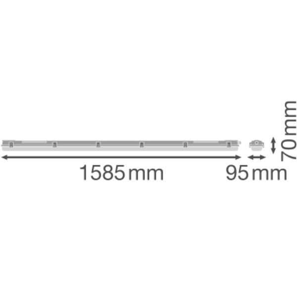 DAMP PROOF HOUSING EMERGENCY 1500 P 2XLAMP IP65 image 20