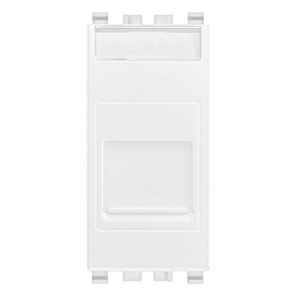 RJ12 phone jack 6/6 +cover white image 1