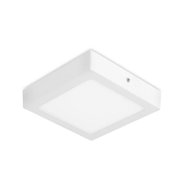Ceiling fixture IP23 Easy Square Surface 225mm LED 15.5W 4000K White 1508lm image 1
