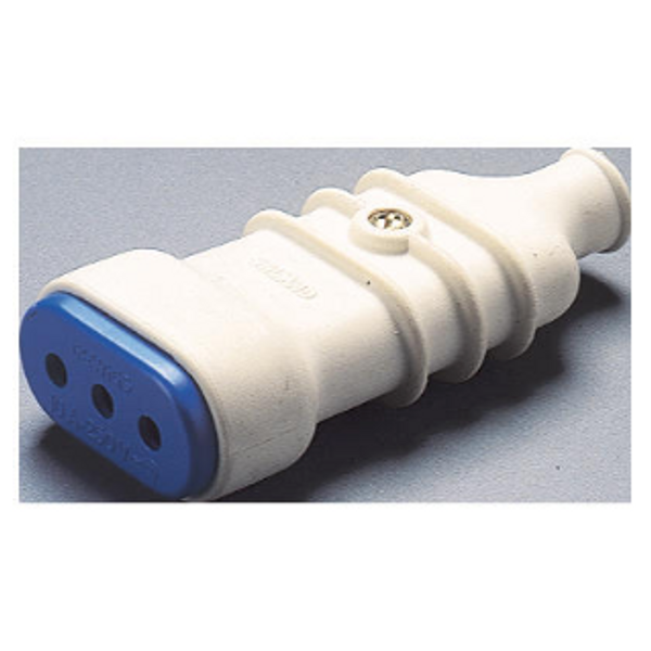 PORTABLE SOCKET-OUTLET - ITALIAN STANDARD - 2P+E 10A 250V ac - TYPE P11 - WHITE image 1