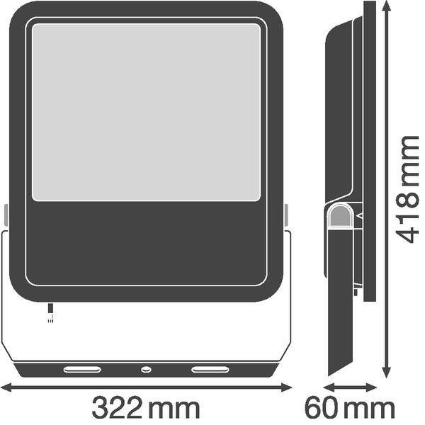 FLOODLIGHT 165 W 4000 K SYM 100 BK image 3