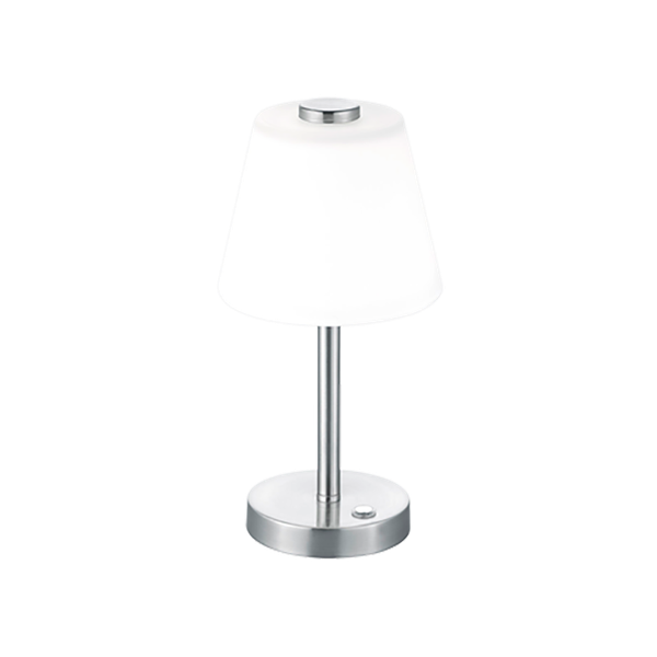 Emerald LED table lamp brushed steel image 1