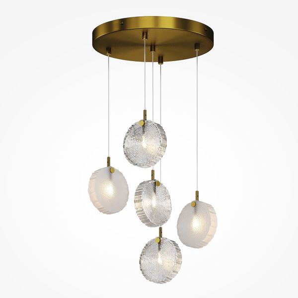 Modern Frozen Pendant lamp Brass image 1