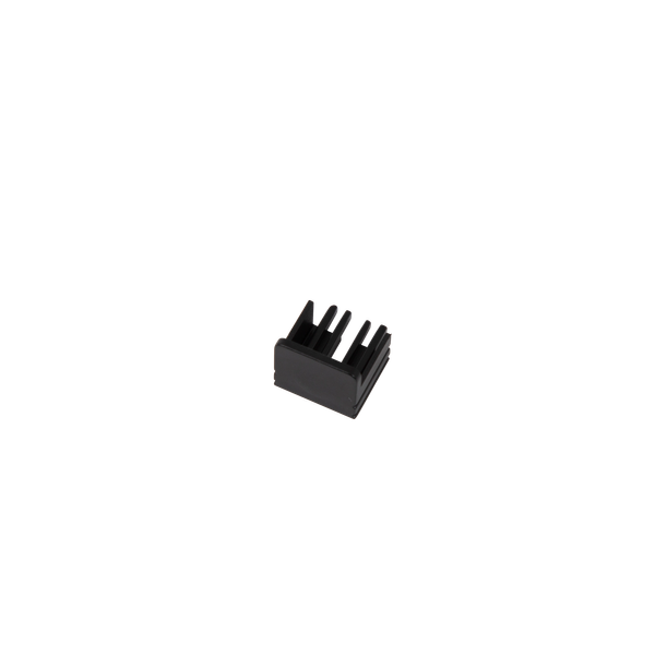 End Cap w/o hole for Surface Mounted Profile 18x15mm IP65 Black image 1