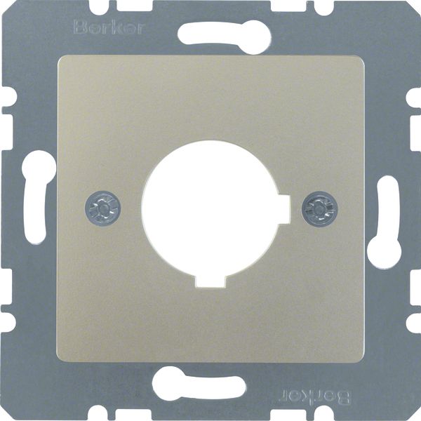 Central plate inst. opening Ø 22.5 mm, com-tech, stainl. steel matt, l image 1