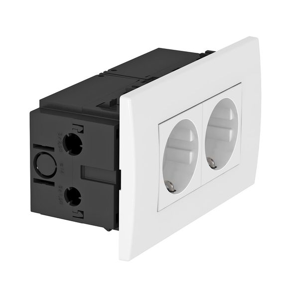 SDE-RW D0RW2 Socket unit for double Modul 45 84x140x59mm image 1