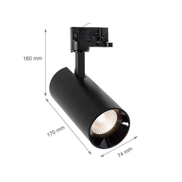 ANDROMEDA COB LED 25W WW 3F black (3 phases) 36deg 60deg image 5