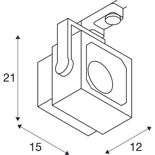 EURO CUBE Spot, 3000K, CRI90, 60ø, incl. 3P.-Adapter, white image 2