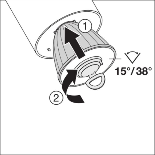 TRACKLIGHT SPOT D75 25W 25 W 3000 K 90RA NFL GY image 16