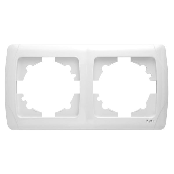 Carmen Accessory White Two Gang Frame image 1