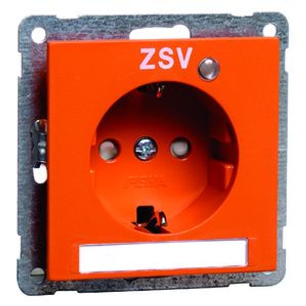 Steckdose SCHUKO, orange ZSV,LED image 1