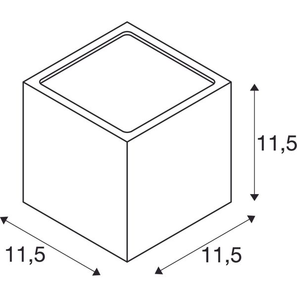 SITRA CUBE wall lamp, GX53, max. 2x9W, aluminium, rusty image 3