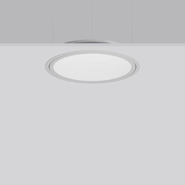 TRIONA round, 28 W, 3250 lm, 840, silver, DALI Recessed ceiling lumina image 2