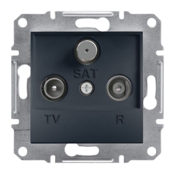 Asfora, TV-R-SAT intermediate socket, 4dB, anthracite image 2