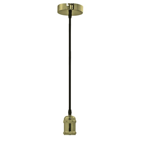 Vintage Antique Brass Pendant Lamp Holder image 2