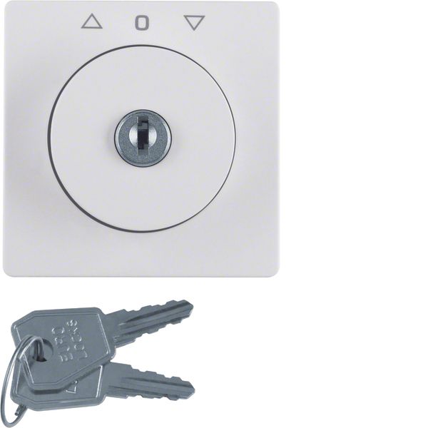 Centre plate lock + push lock function blind switch, key remov, Q.1/Q. image 1