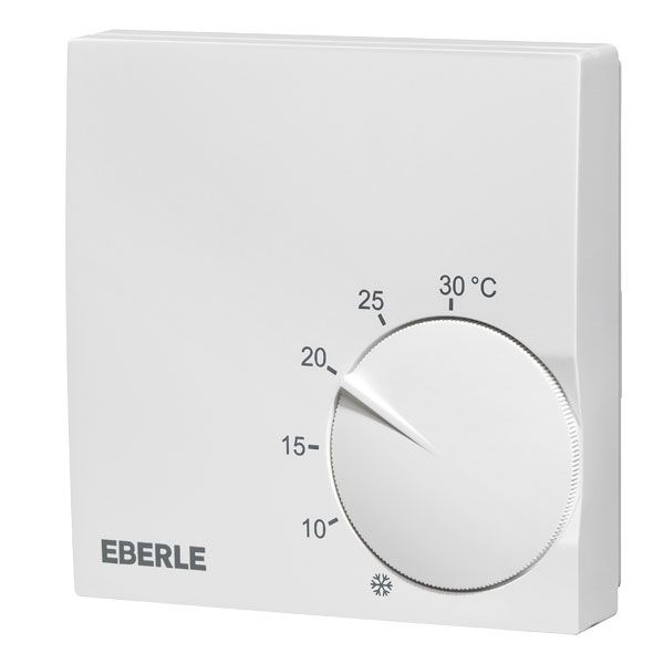 Active white room controller extra flat, 5-30C, AC 24V, 1 NC contact, 5 A, with TA approx.5K, RAL 9016 image 1