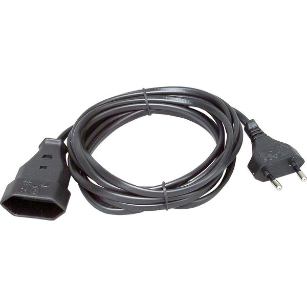 Euro exte. cord, 3m, black image 1