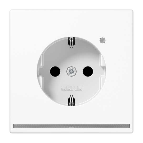 Schuko socket with LED pilot light LS1520-OWWLNW image 3