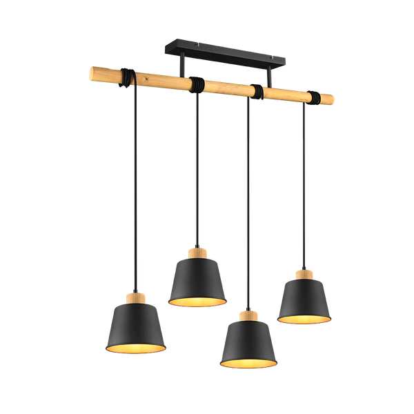 Harris pendant 4-pc E27 black/gold image 1