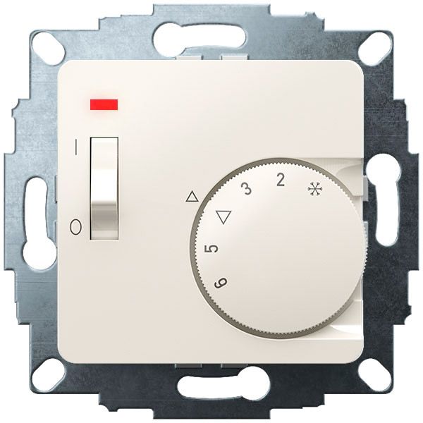 UP room controller, RAL1013 glossy 50x50, 5-30C, AC 24V, 1 opener 10 A at DC 24 V 100 W, temperature reduction approx. 4K image 1