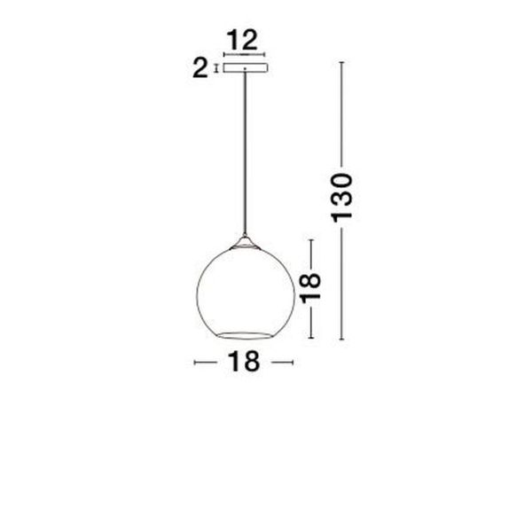 Copper Glass   Black Metal  LED E27 1x12 Watt 230 Volt   IP20 Bulb Excluded  D: 18 H1: 18 H2: 130 cm Adjustable height image 1