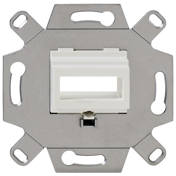 Montageadapter, SC-D/LC-Quad, 2-fach, reinweiß (ähnlich RAL 9010), für TAE-Abdeckungen image 1