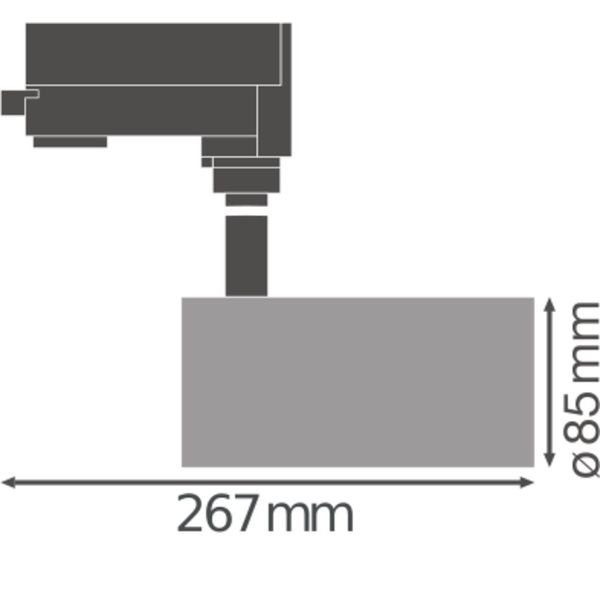 TRACKLIGHT SPOT D85 35W 35 W 3000 K 90RA NFL GY image 20