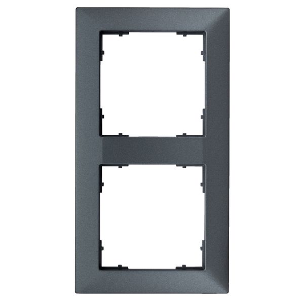 Two gang frame 55x55mm, anthracite image 1