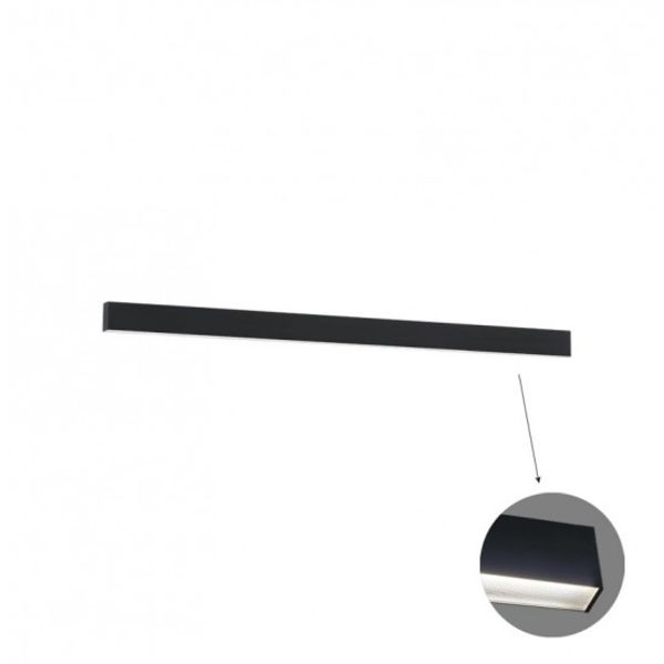 Linear Wall Lamp L1420 3000K Black Microprismatic image 1