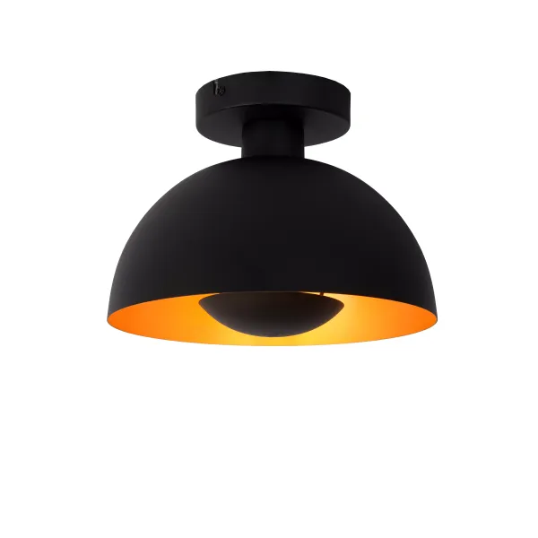 Lucide SIEMON - Flush ceiling light - Ø 25 cm - 1xE27 - Black image 1