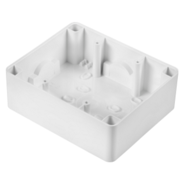 WALL-MOUNTING BOX - FOR COMPACT SELF-SUPPORTING PLATE - 3+3 GANG - CLOUD WHITE - SYSTEM image 1